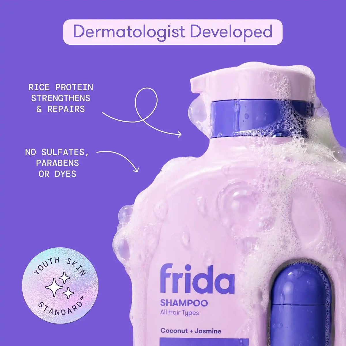 Frida for Kids All Hair Shampoo for Kids, Hydrating Hair Care, 17 oz