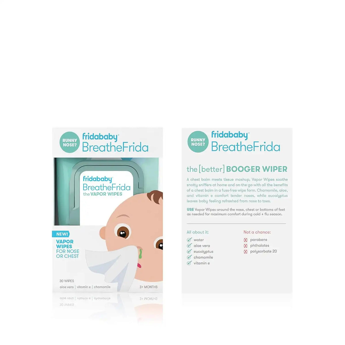 Frida Breathefrida Toddler & Baby Nose Wipes, Baby Saline Wipes, 30ct