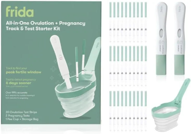 Frida All-in-One Ovulation & Pregnancy Test Kit, Reusable Pee Cup