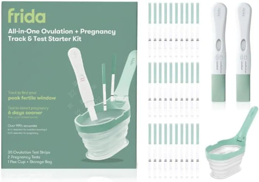 Frida All-in-One Ovulation & Pregnancy Test Kit, Reusable Pee Cup