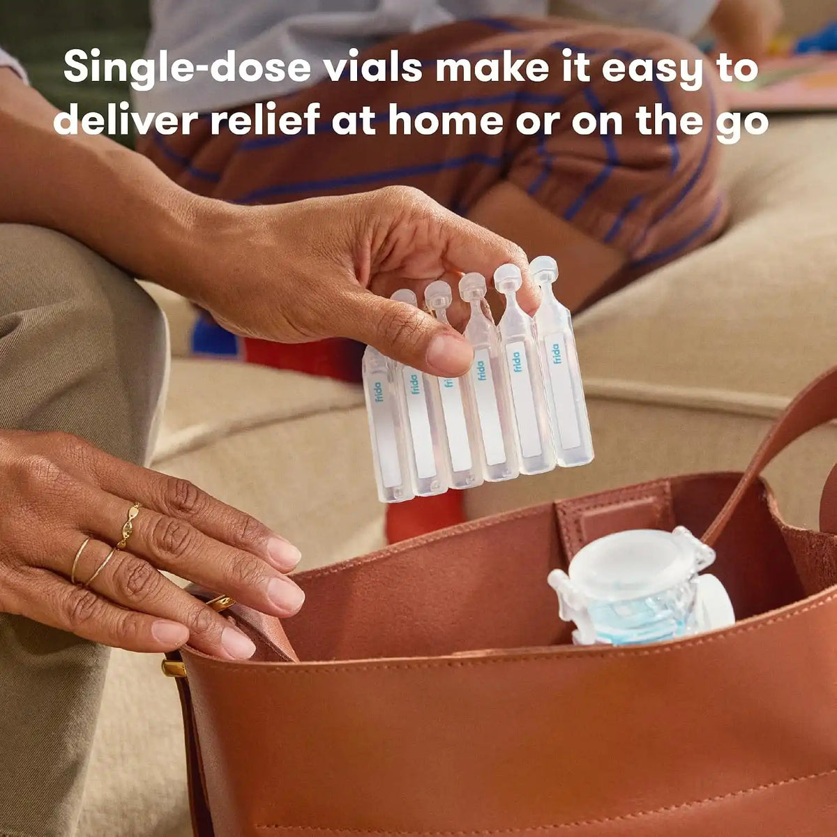 Frida Saline Ampules for Therapy, Safe for All Ages, 10 Single-Use Vials