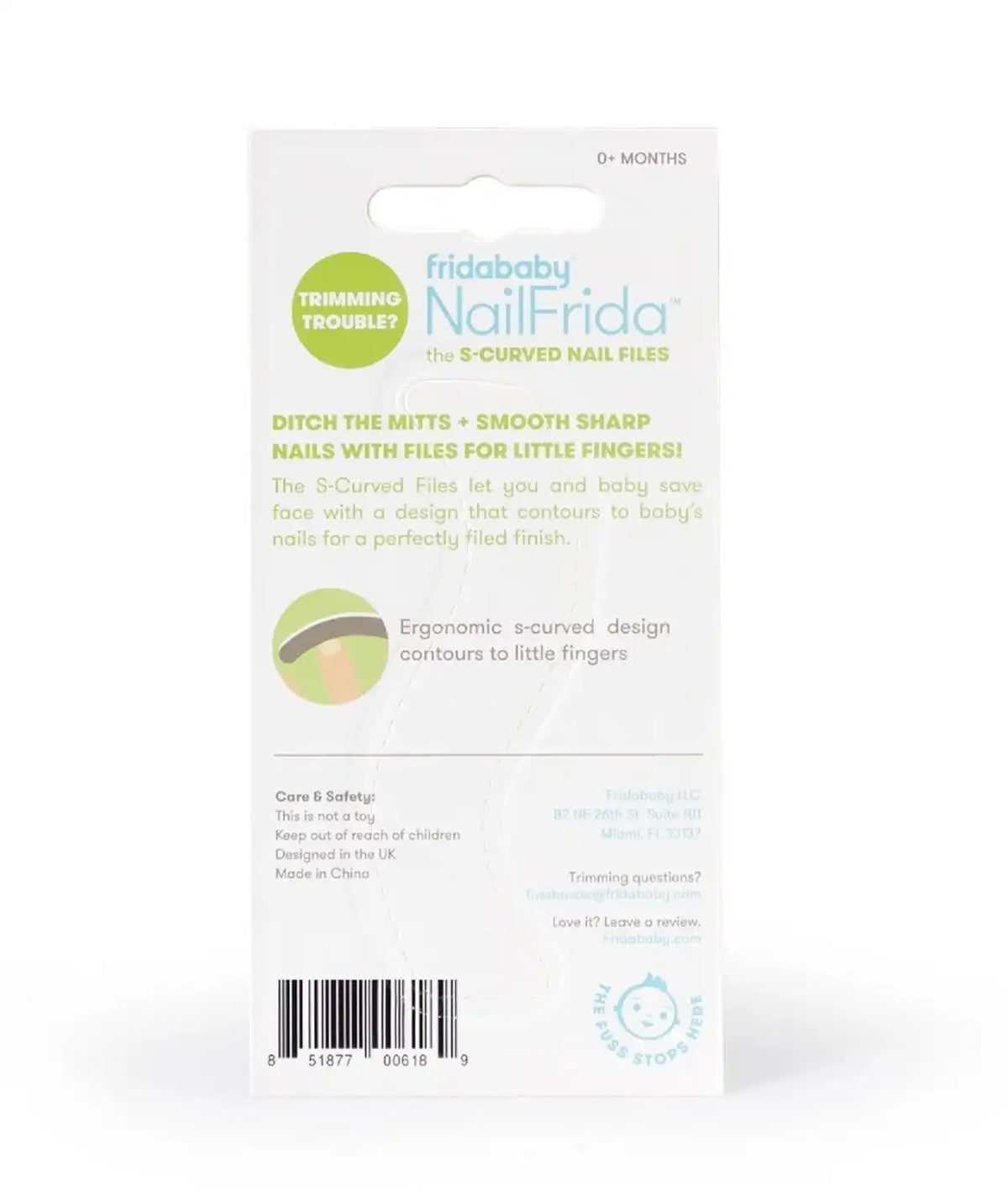 Frida Baby NailFrida The S-Curved Baby Nail Files, Safe For All Ages, 5ct