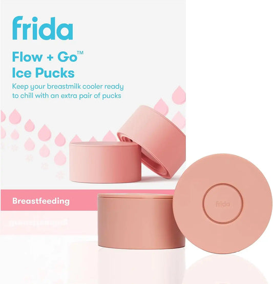 Frida Mom Flow + Go Breastmilk Cooler Bottle Ice Packs for Travel, 2 Pack