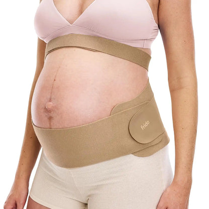 Frida Dual Support Pregnancy Belly Band, L/XL, Maternity Band, Clay