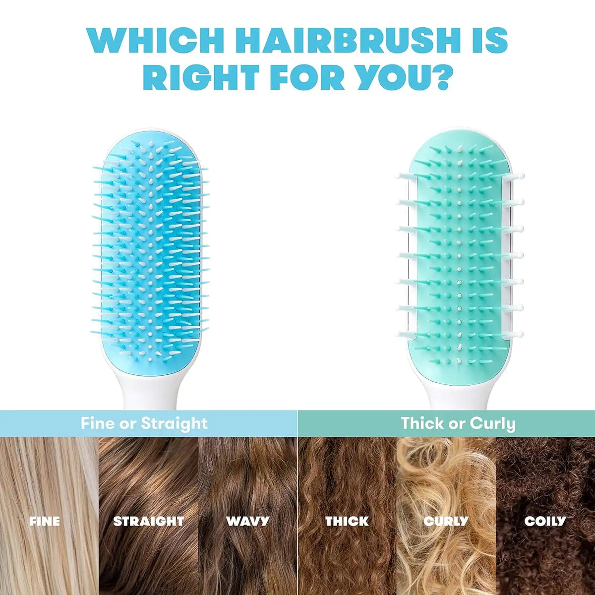 Frida Detangling Hairbrush for Thick or Curly Hair, Wet or Dry Use