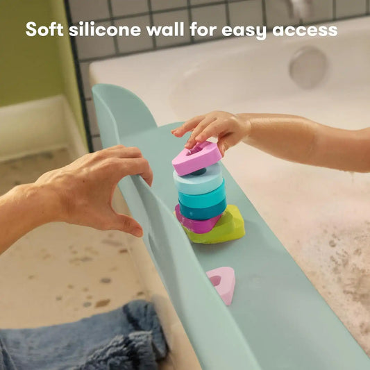FridaBaby Splash Bathtub Shelf, No-Mess Water Barrier for Kids, Easy Access