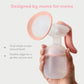 Frida Mom 2-in-1 Manual + Silicone Suction Breast Pump, Comfort Fit, 24mm