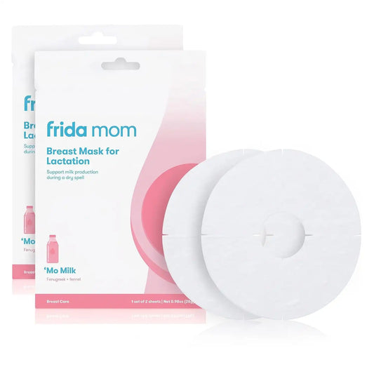 Frida Mom Breast Mask for Lactation- Made with Fenugreek + Fennel to Increase Milk Supply - 2 Sheet Masks - No Artificial Fragrances, Phthalates, or Parabens (Pack of 2)