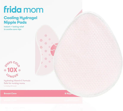 Frida Mom Nursing Pads, Cooling Hydrogel Nipple Pads for Hydration and Soothing Sore Nipples, Breastfeeding Essentials, 8ct (Pack of 12)