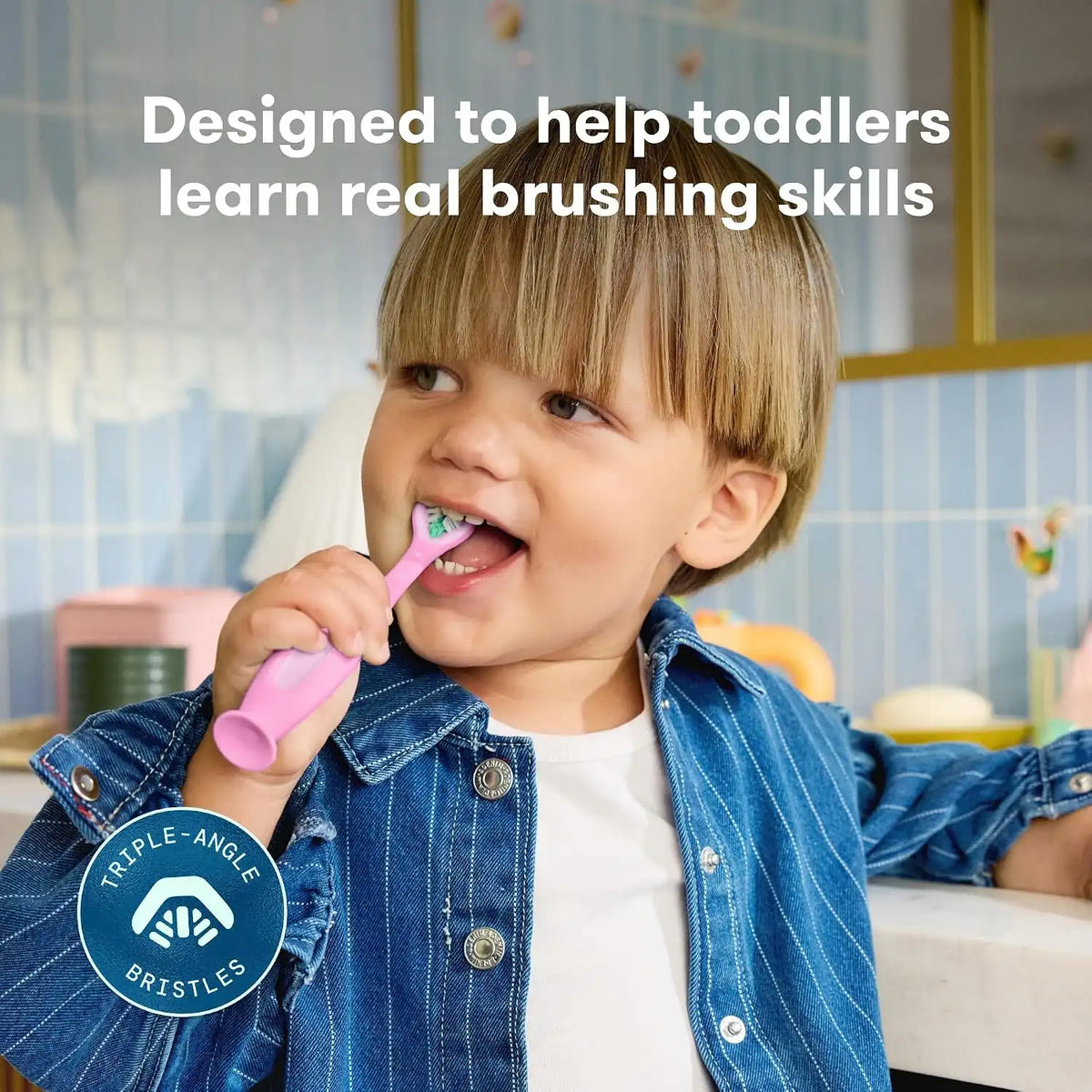 Frida Triple-Angle Toothhugger Toddler Toothbrush, 2 Years and Up