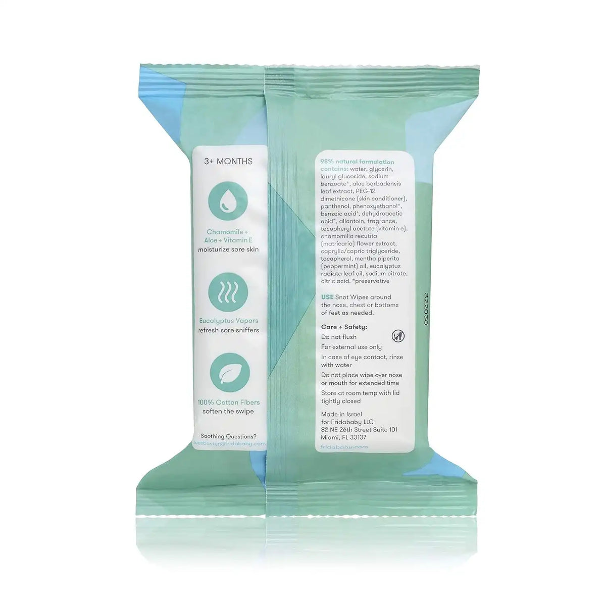 Frida Breathefrida Toddler & Baby Nose Wipes, Baby Saline Wipes, 30ct
