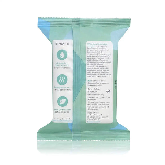 Frida Breathefrida Toddler & Baby Nose Wipes, Baby Saline Wipes, 30ct