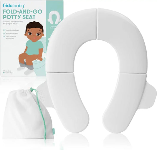 Frida Fold-and-Go Portable Potty Seat for Toilet, Toddlers, Free Bag