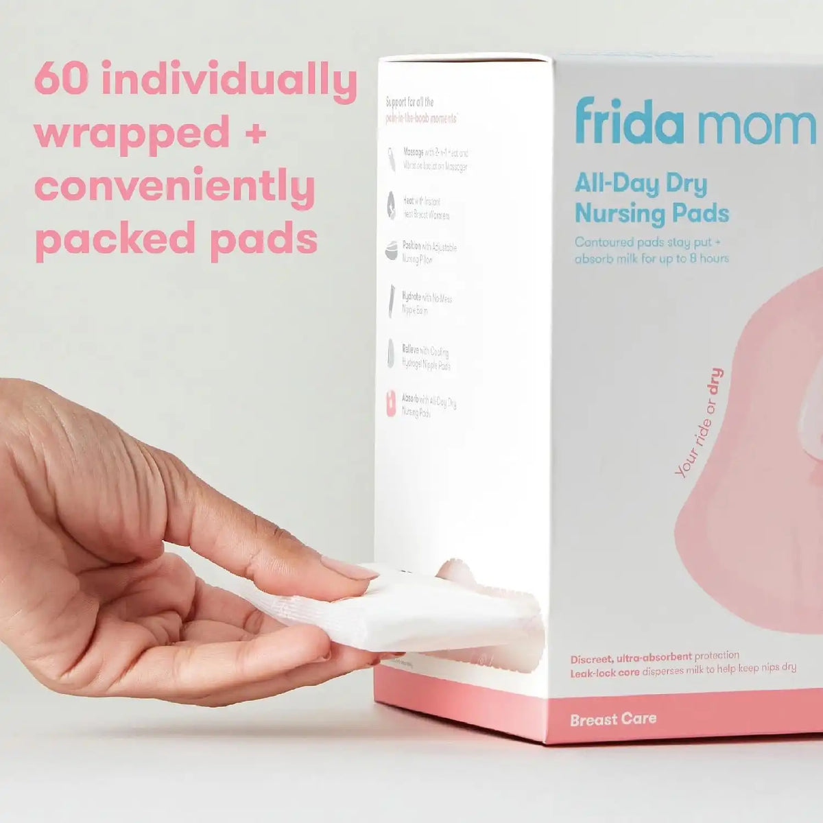 Frida Disposable Nursing Pads, Ultra Absorbency, Soft Texture, 60ct