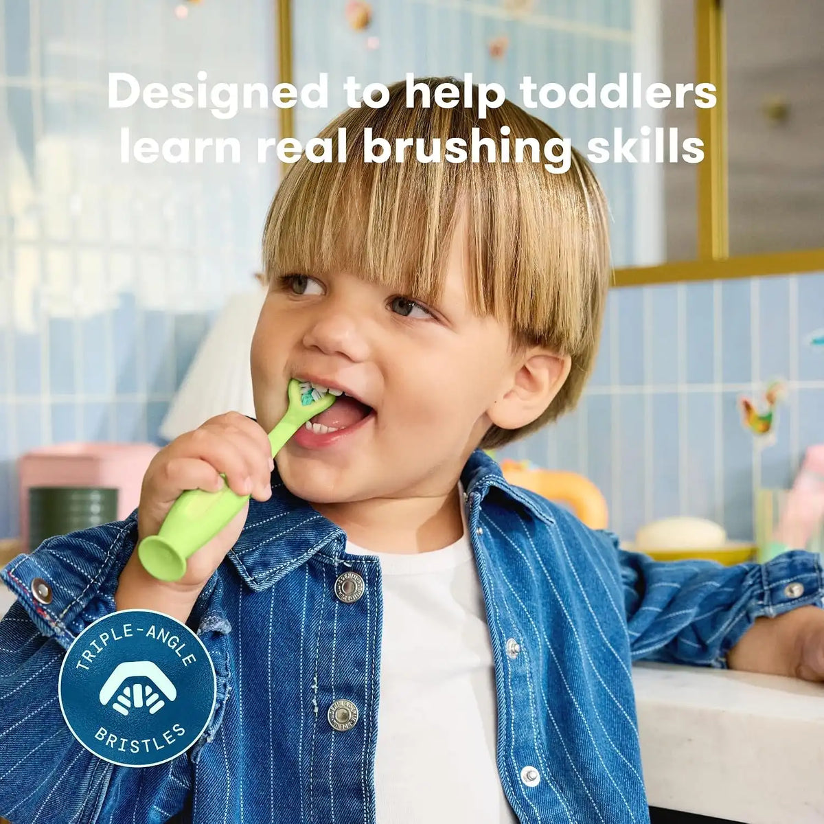 Frida Triple-Angle Toothhugger Toddler Toothbrush, 2 Years and Up
