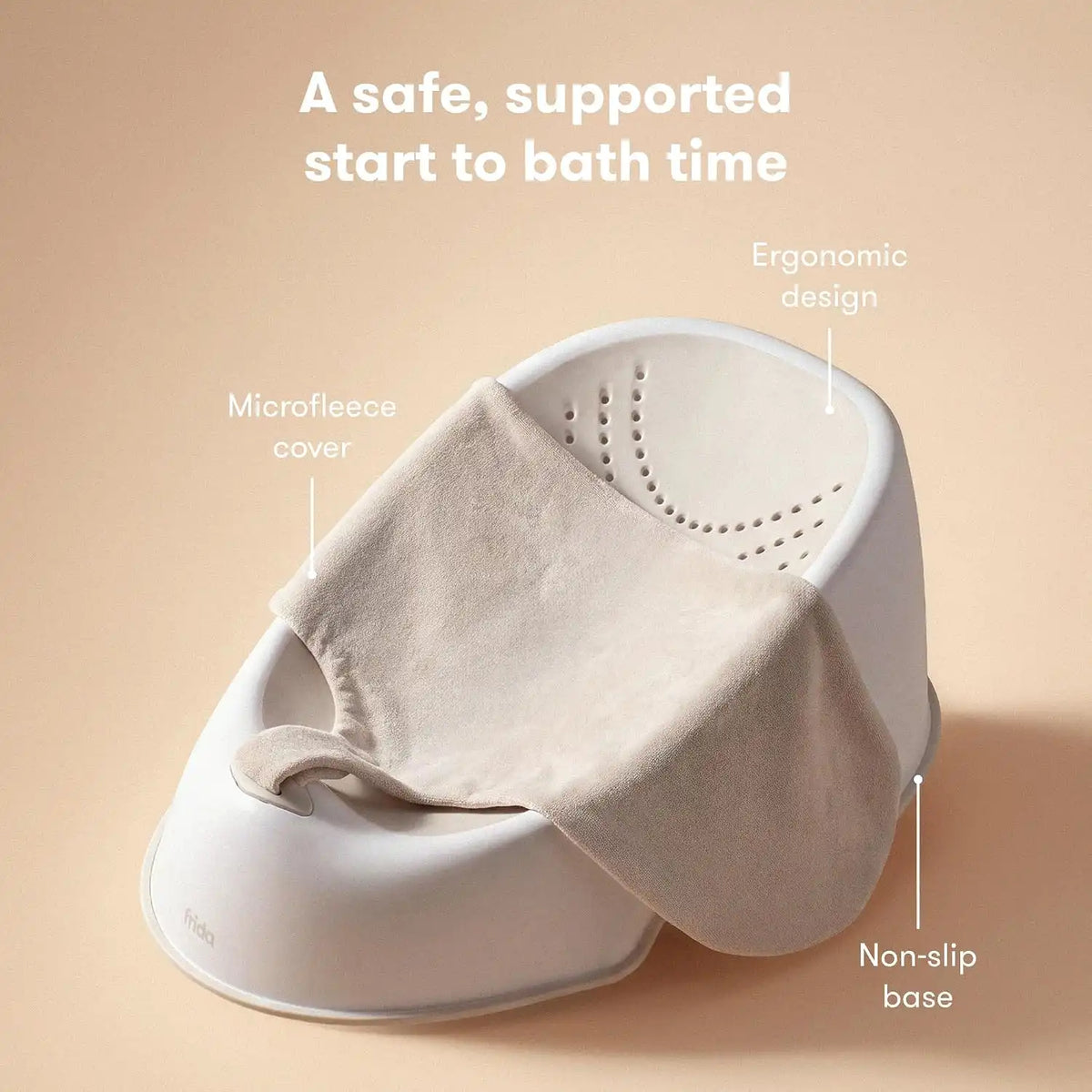 Frida Wrap + Warm Newborn Baby Bather, Microfleece Blanket, 0-6 Months
