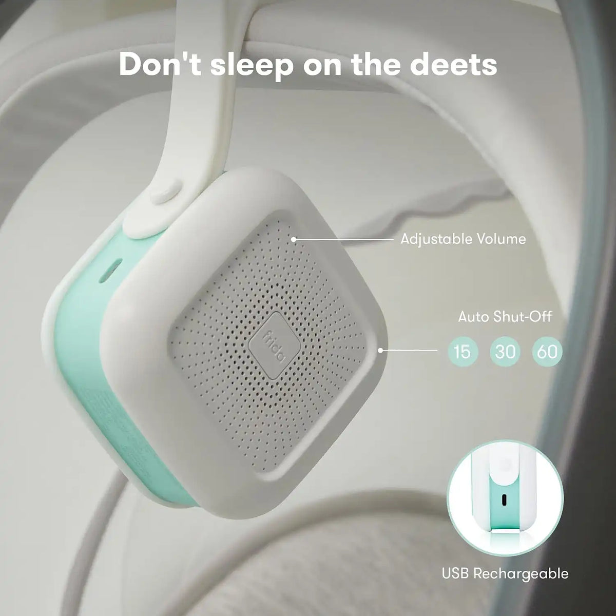 Frida 2-in-1 Portable Sound Machine for Baby + Nightlight, White Noise