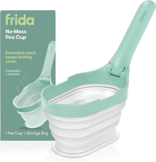 Frida No-Mess Pee Cup, Reusable Urine Cup, Pregnancy Tests w/ Bag