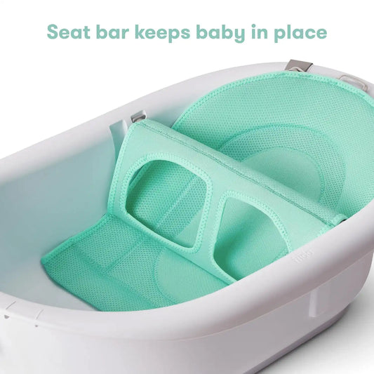 Frida Baby 4-in-1 Grow-with-Me Bathtub for Newborns to Toddler, Plastic, with Removable Seat and Backrest Support - 1 Pack, Green