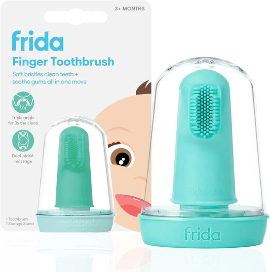 Frida First Finger Toothbrush with Storage Case, Quick Clean, 1pk