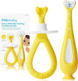 Frida Grow-with-Me Training Toothbrush Set, 6-18 Months, Yellow
