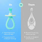 Frida Training Toothbrush for Babies, Soft Silicone, Kid-Safe, Mint Teal