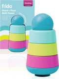 Frida Baby Stack + Pour Bath Tower Toy for Toddlers, Color Recognition, Fun