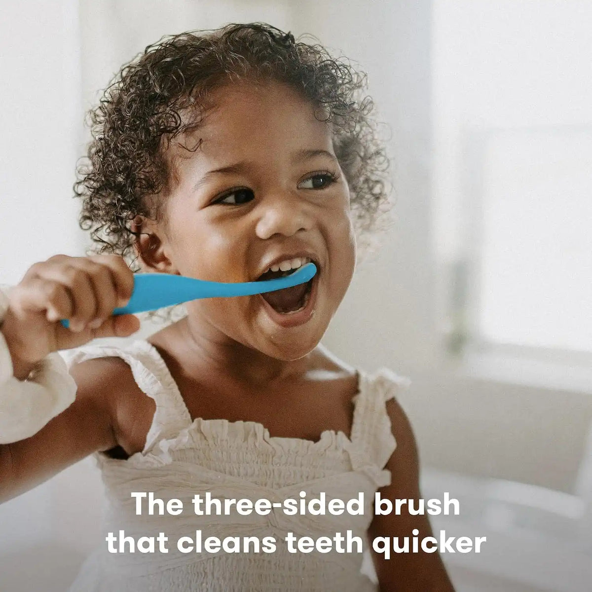 Frida Baby Triple-Angle Toothhugger Toddler Toothbrush, 2 Years & Up, Blue