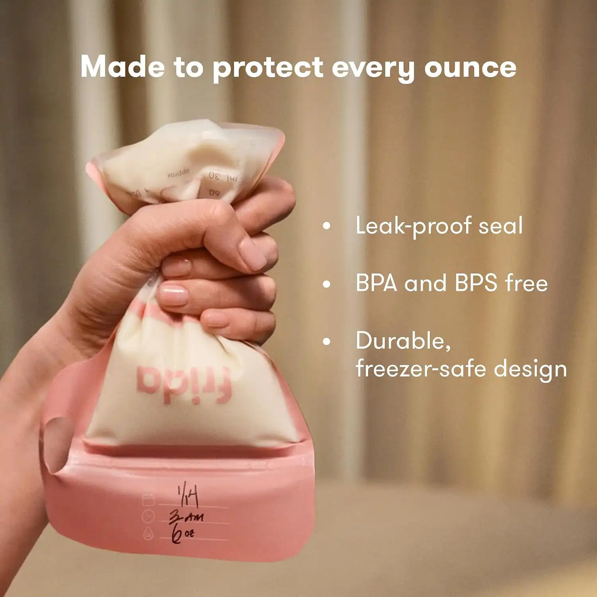 Frida Mom Breastmilk Storage Bags, Medical Grade Safety, 100ct Variety Pack