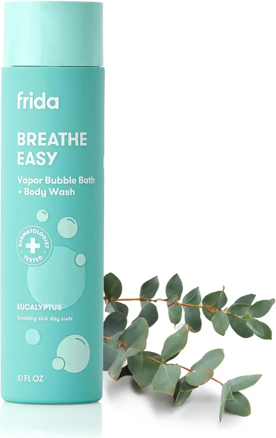 Frida Baby Eucalyptus Vapor Bubble Bath + Body Wash, Safe for Skin, 10 Fl Oz (Pack of 12)