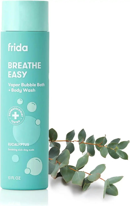 Frida Eucalyptus Vapor Bubble Bath + Body Wash, Safe for Skin, 10oz